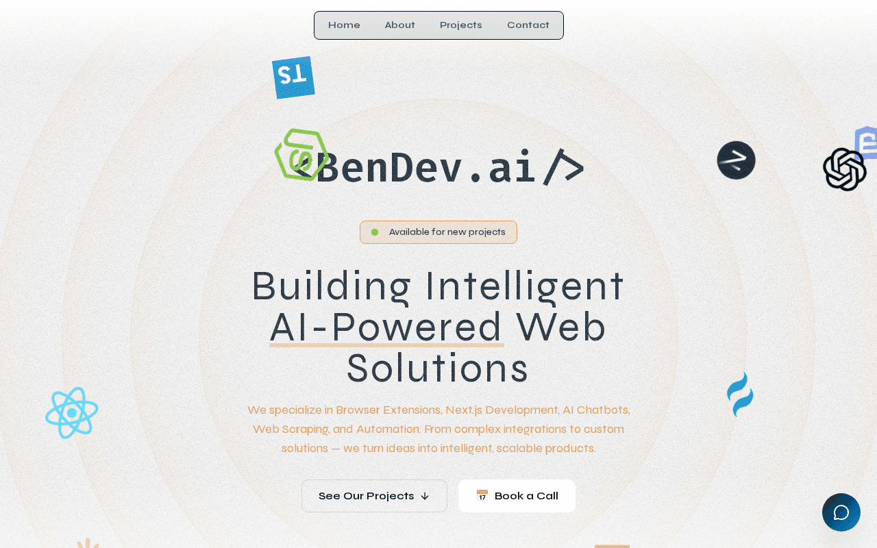 Screenshot of bendev.ai