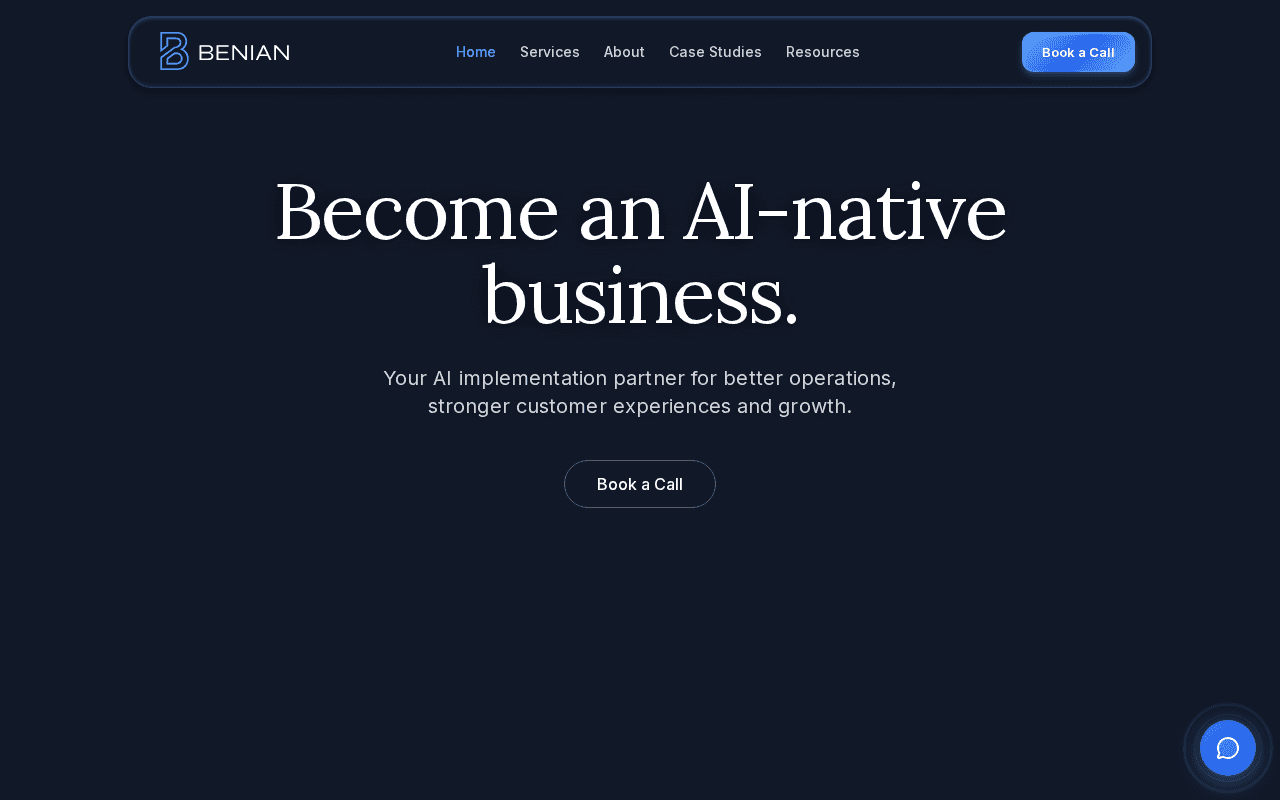 Screenshot of benian.ai