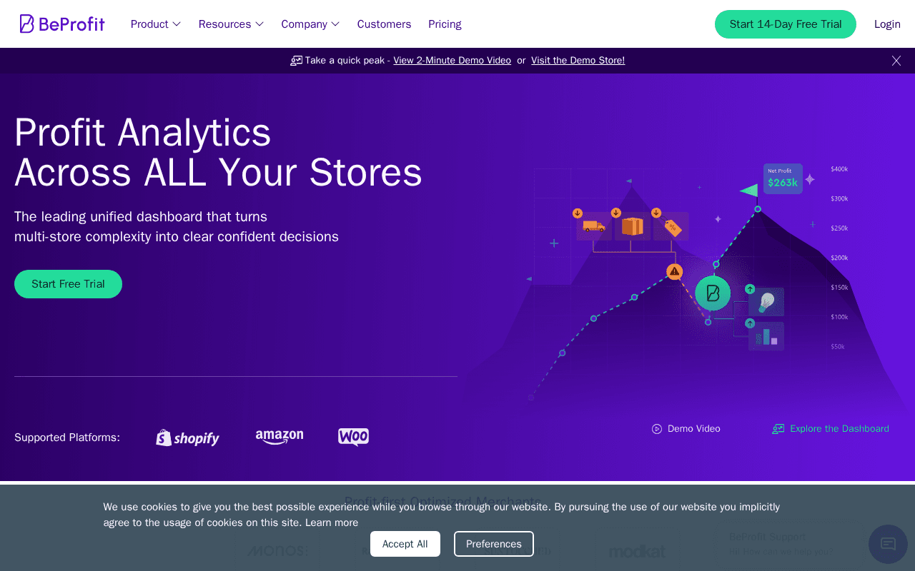 Screenshot of beprofit.ai