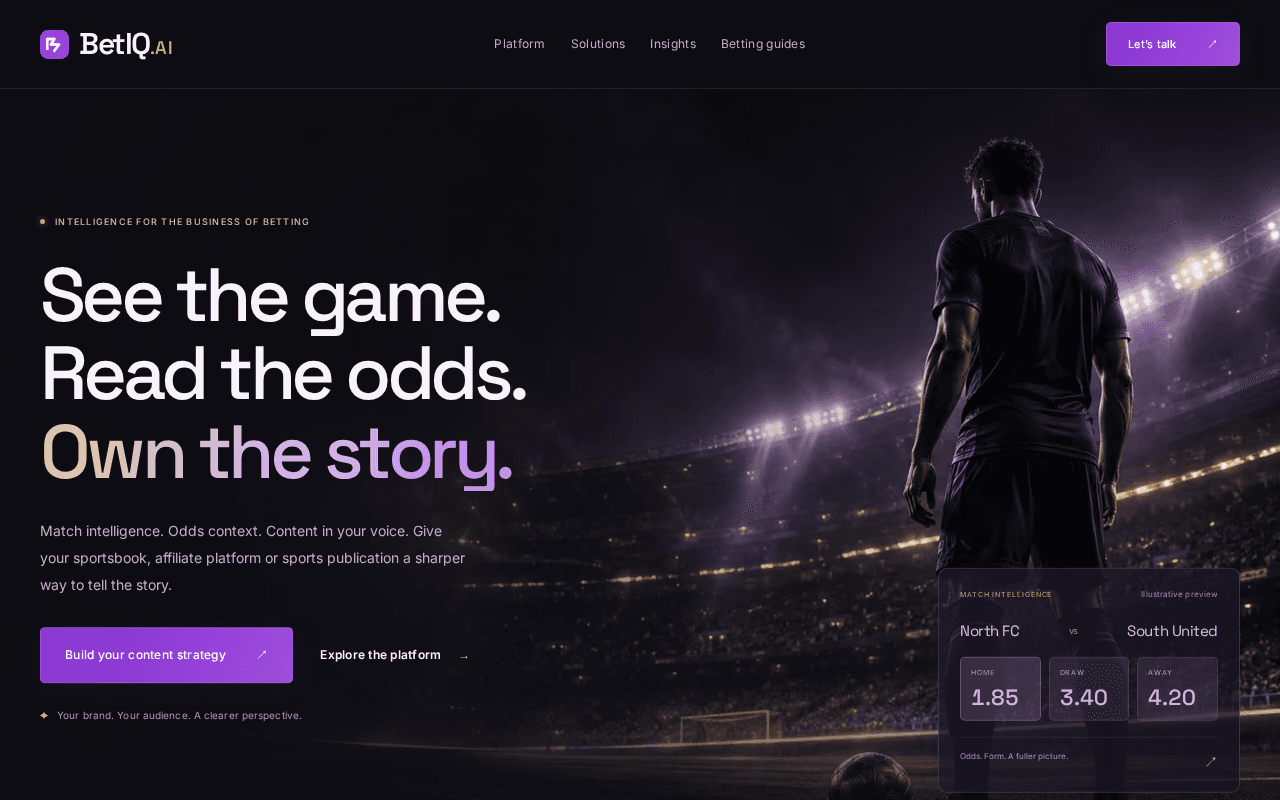 Screenshot of betiq.ai