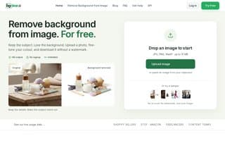 Screenshot of bgclear.ai