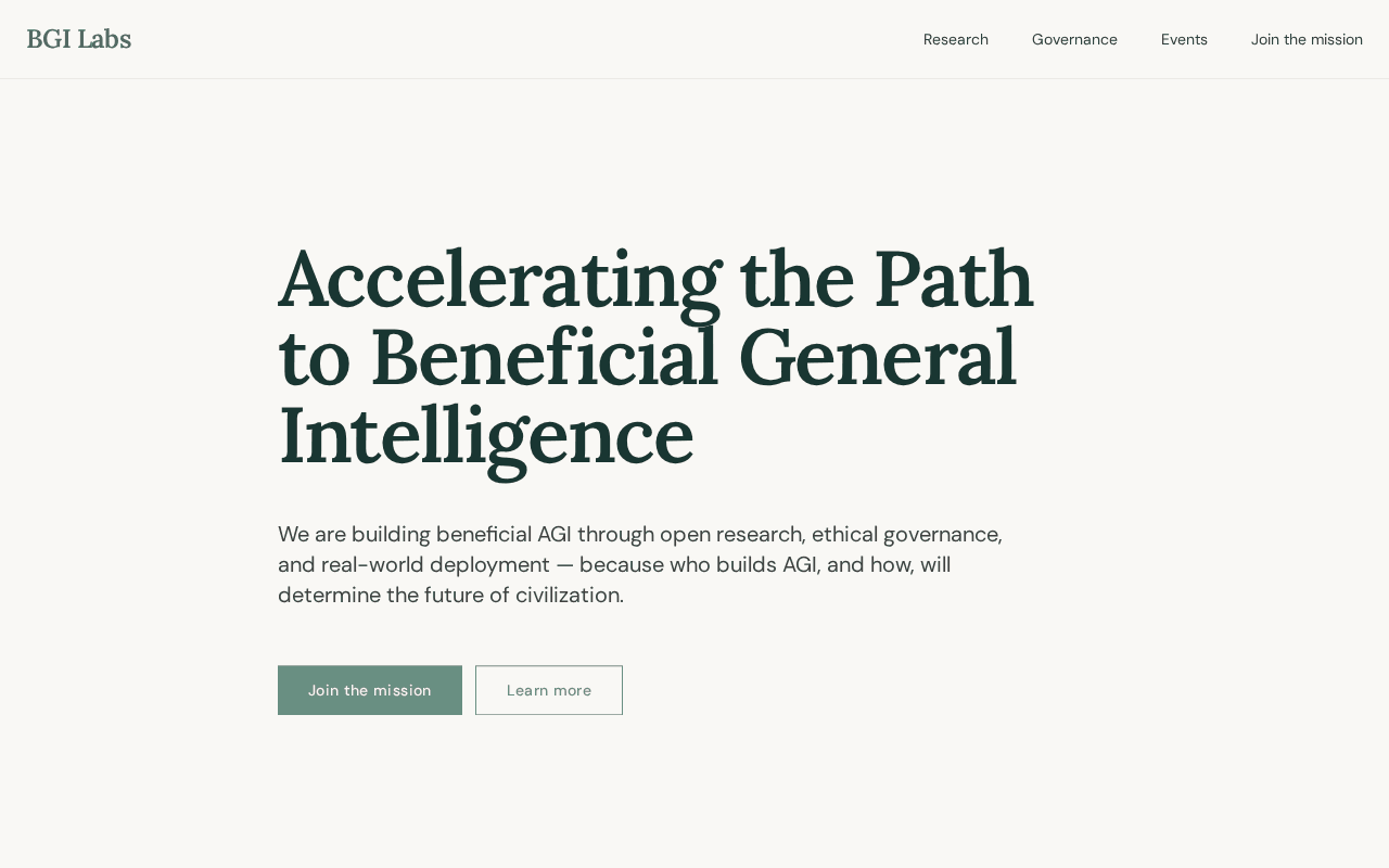 Screenshot of bgilabs.ai