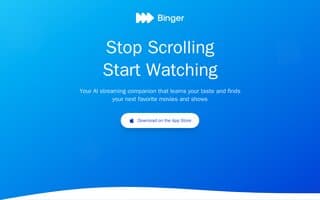 Screenshot of binger.ai