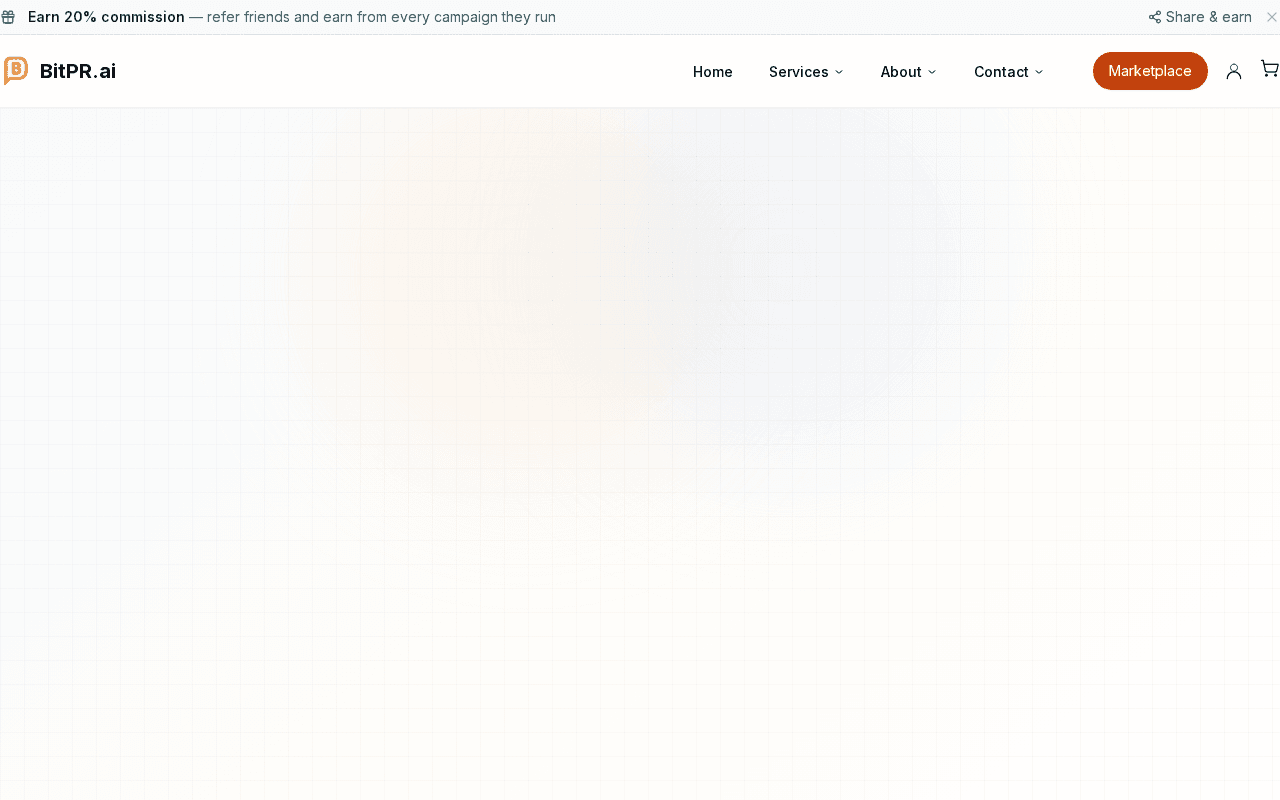 Screenshot of bitpr.ai