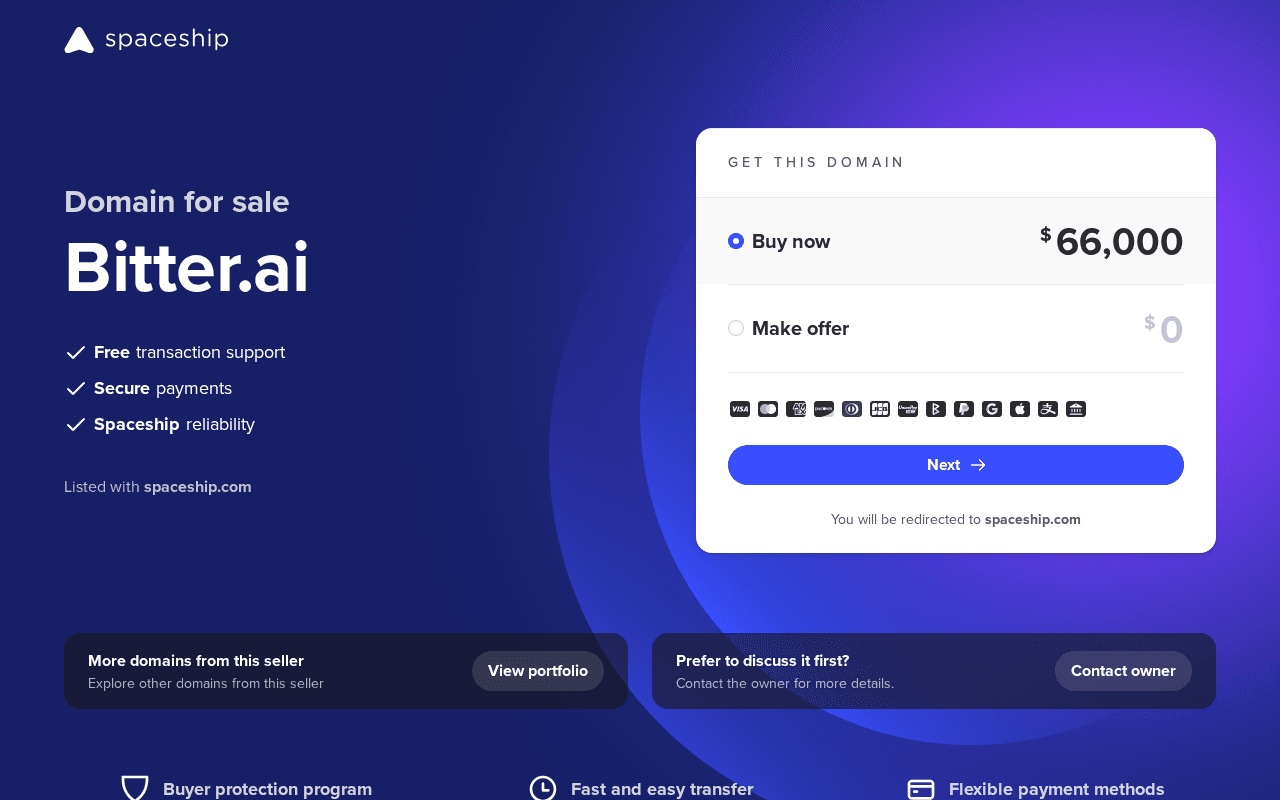 Screenshot of bitter.ai