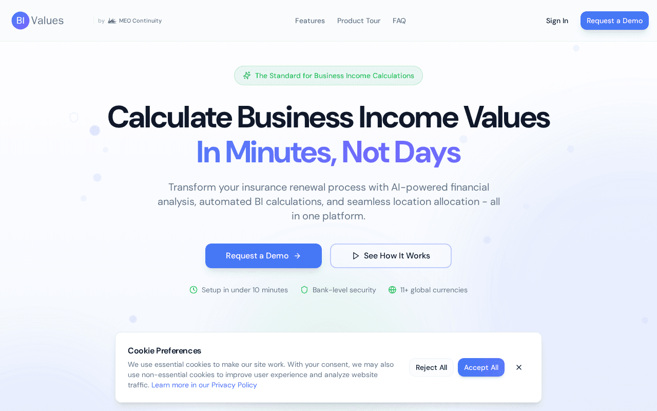 Screenshot of bivalues.ai