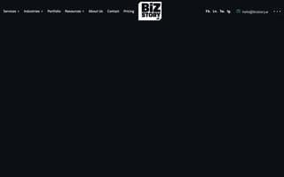 Screenshot of bizstory.ai