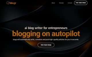 Screenshot of blogr.ai
