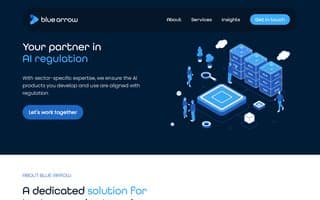 Screenshot of bluearrow.ai