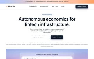 Screenshot of bluefyn.ai