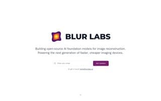 Screenshot of blurlabs.ai