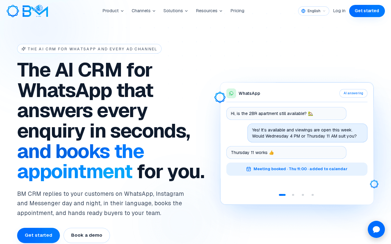 Screenshot of bmcrm.ai