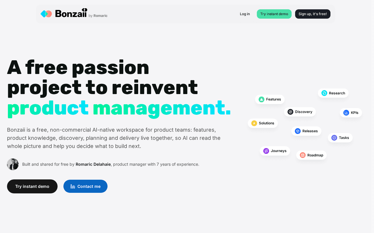 Screenshot of bonzaii.ai