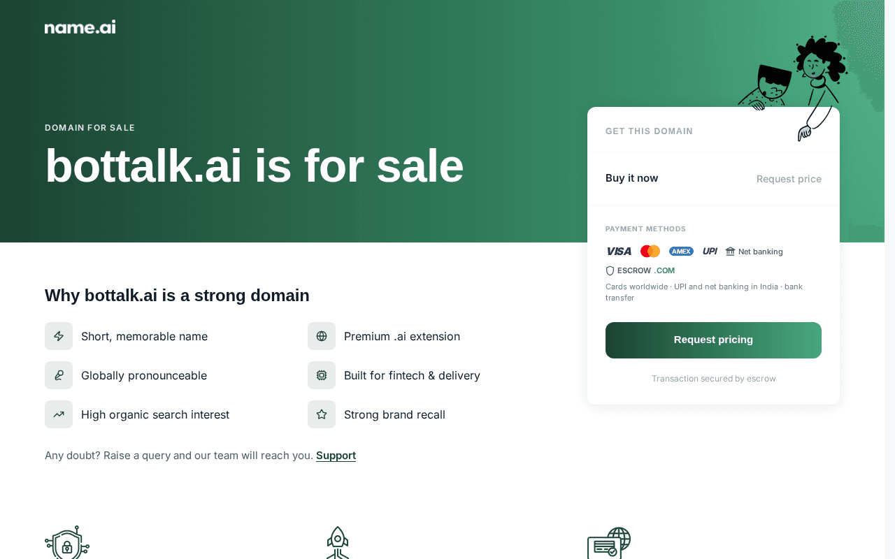 Screenshot of bottalk.ai