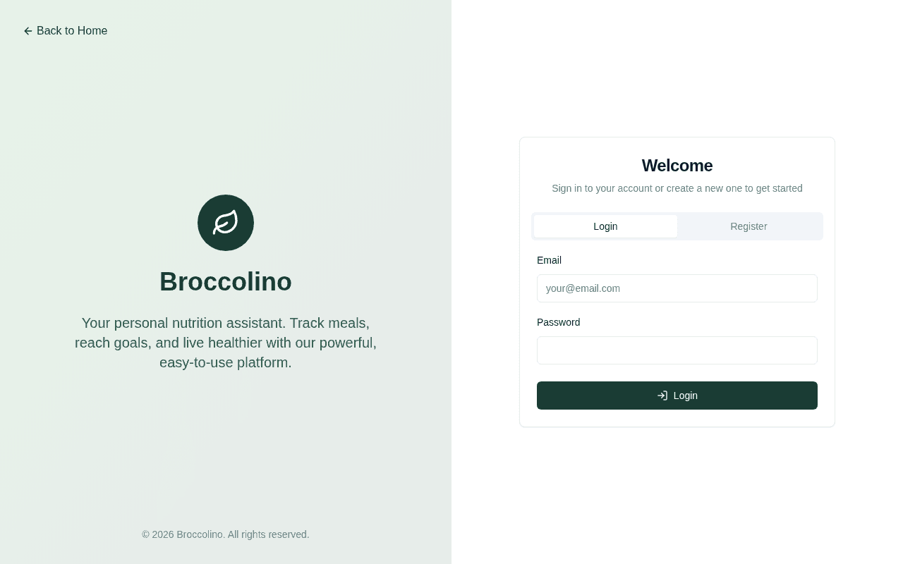 Screenshot of broccolino.ai