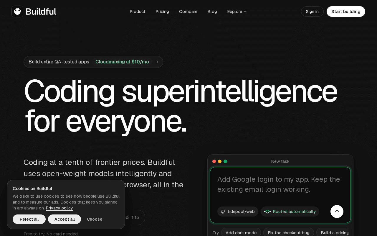 Screenshot of buildful.ai