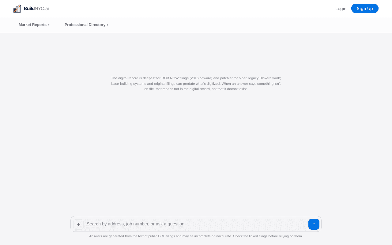 Screenshot of buildnyc.ai