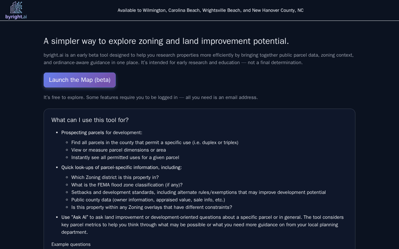 Screenshot of byright.ai