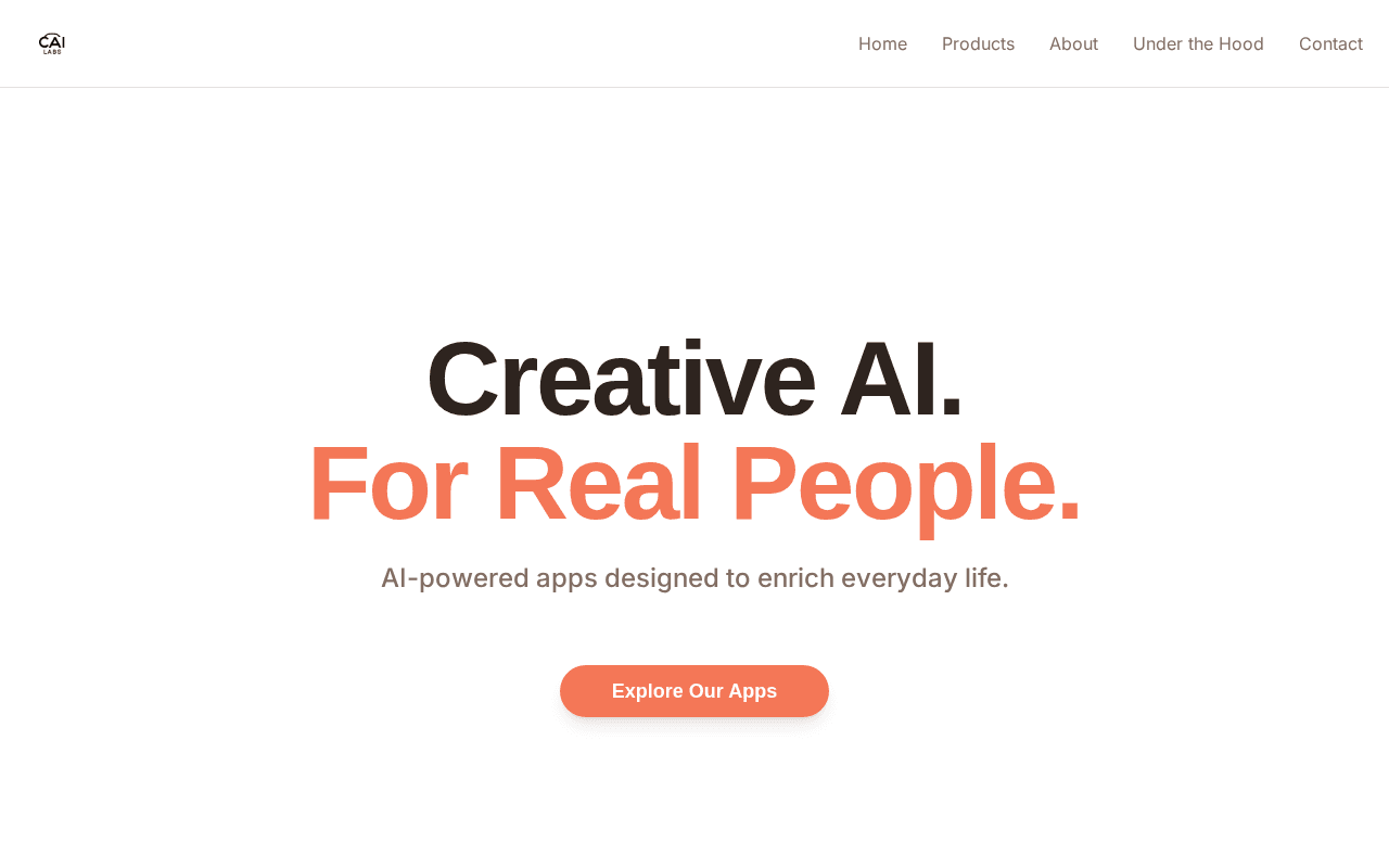 Screenshot of cailabs.ai