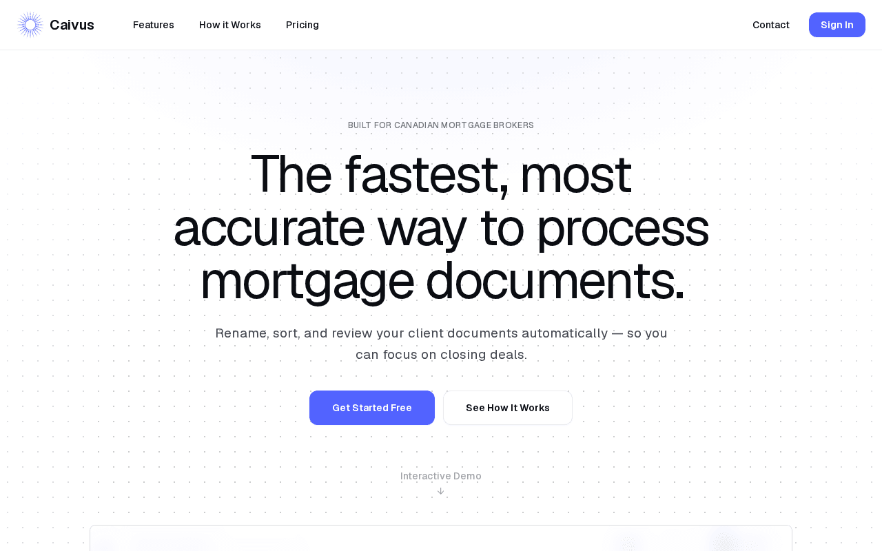 Screenshot of caivus.ai