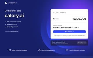 Screenshot of calory.ai