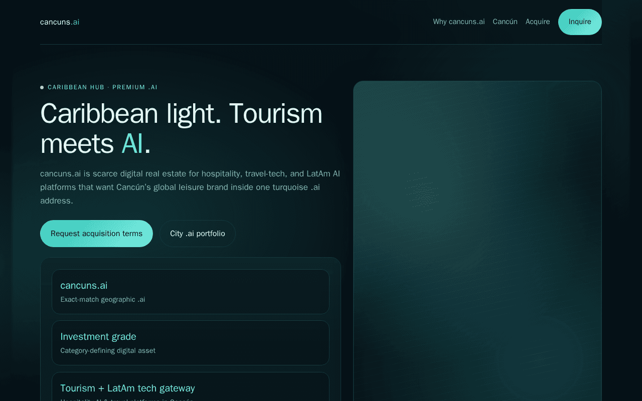 Screenshot of cancuns.ai