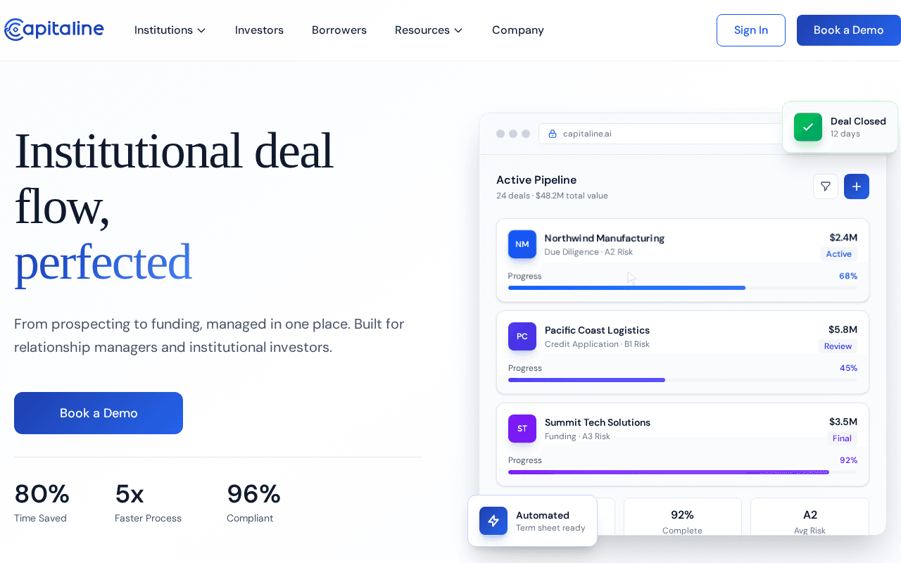 Screenshot of capitaline.ai