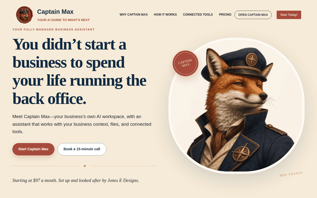 Screenshot of captainmax.ai