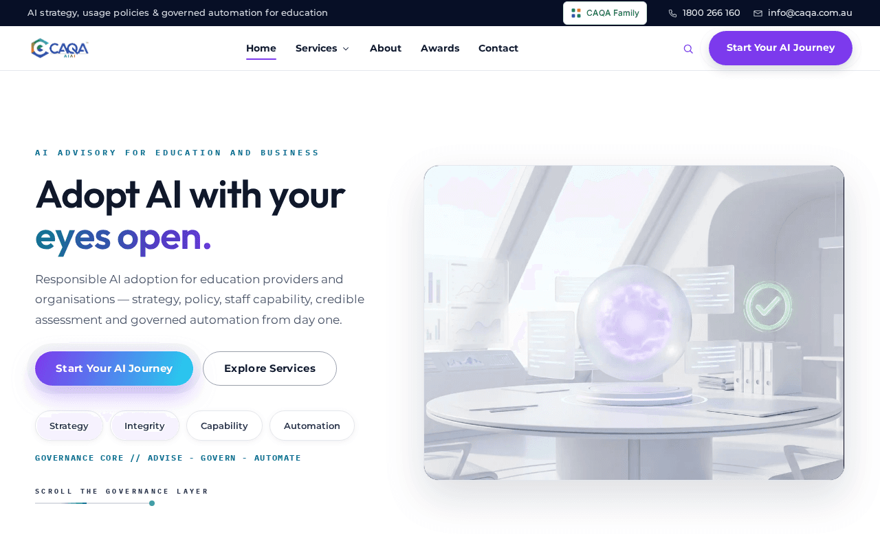 Screenshot of caqa.ai