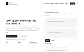 Screenshot of carific.ai
