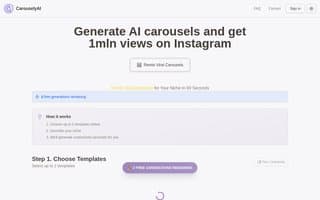 Screenshot of carousely.ai