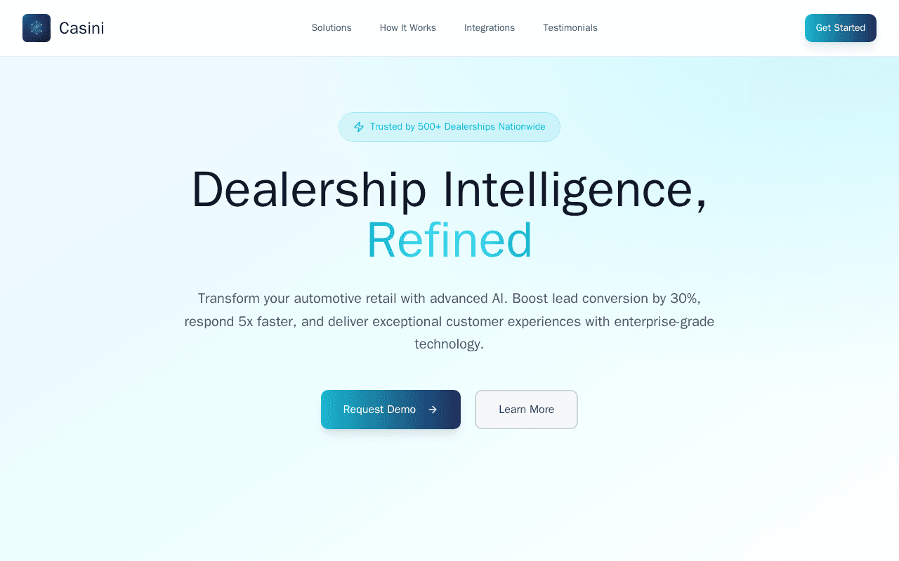Screenshot of casini.ai