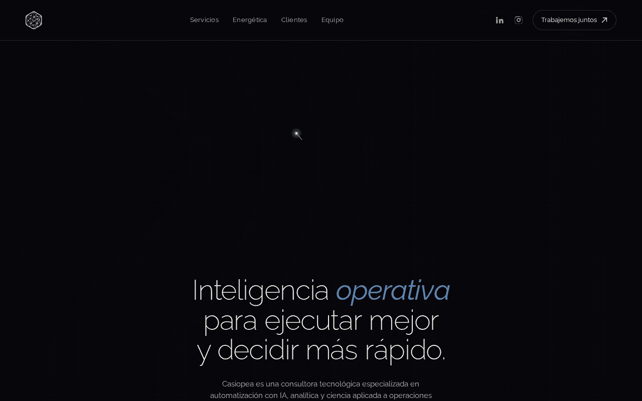 Screenshot of casiopea.ai