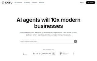 Screenshot of cayu.ai