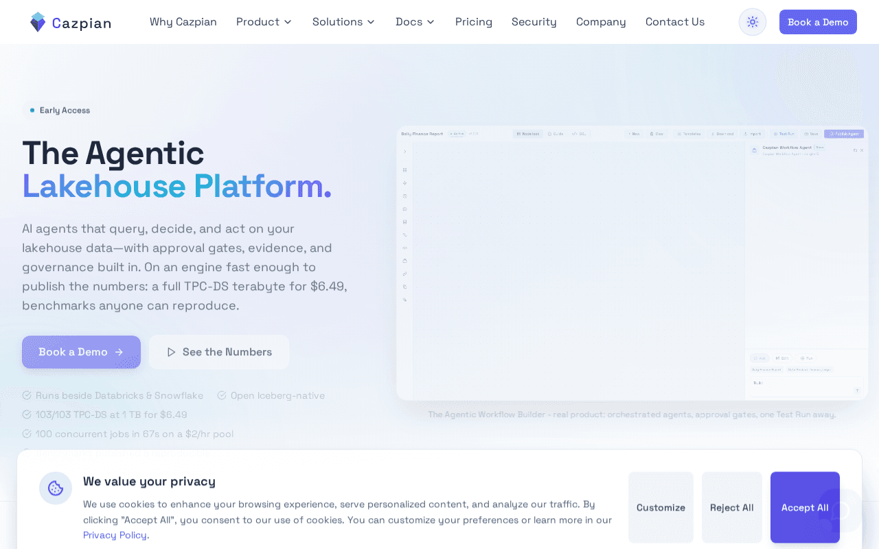 Screenshot of cazpian.ai