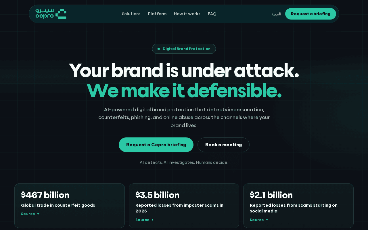 Screenshot of cepro.ai