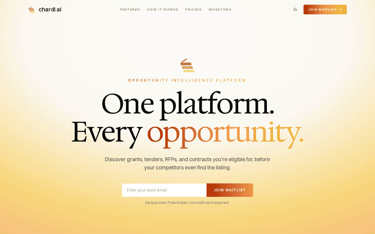 Screenshot of chardi.ai