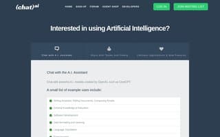 Screenshot of chat.ai