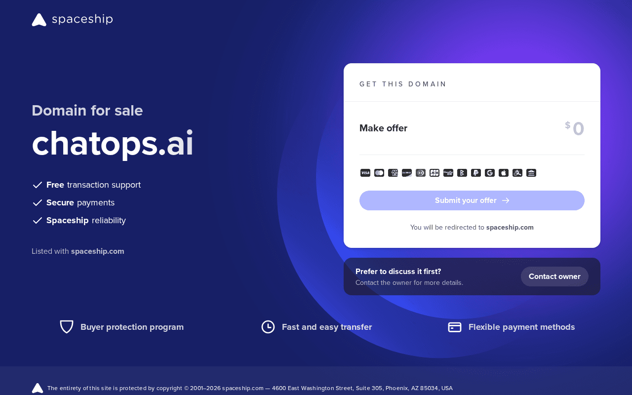 Screenshot of chatops.ai