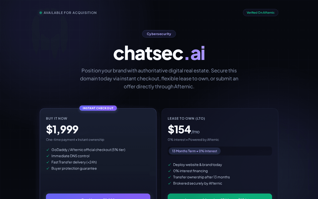 Screenshot of chatsec.ai