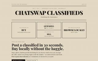 Screenshot of chatswap.ai