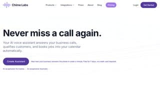 Screenshot of chimelabs.ai