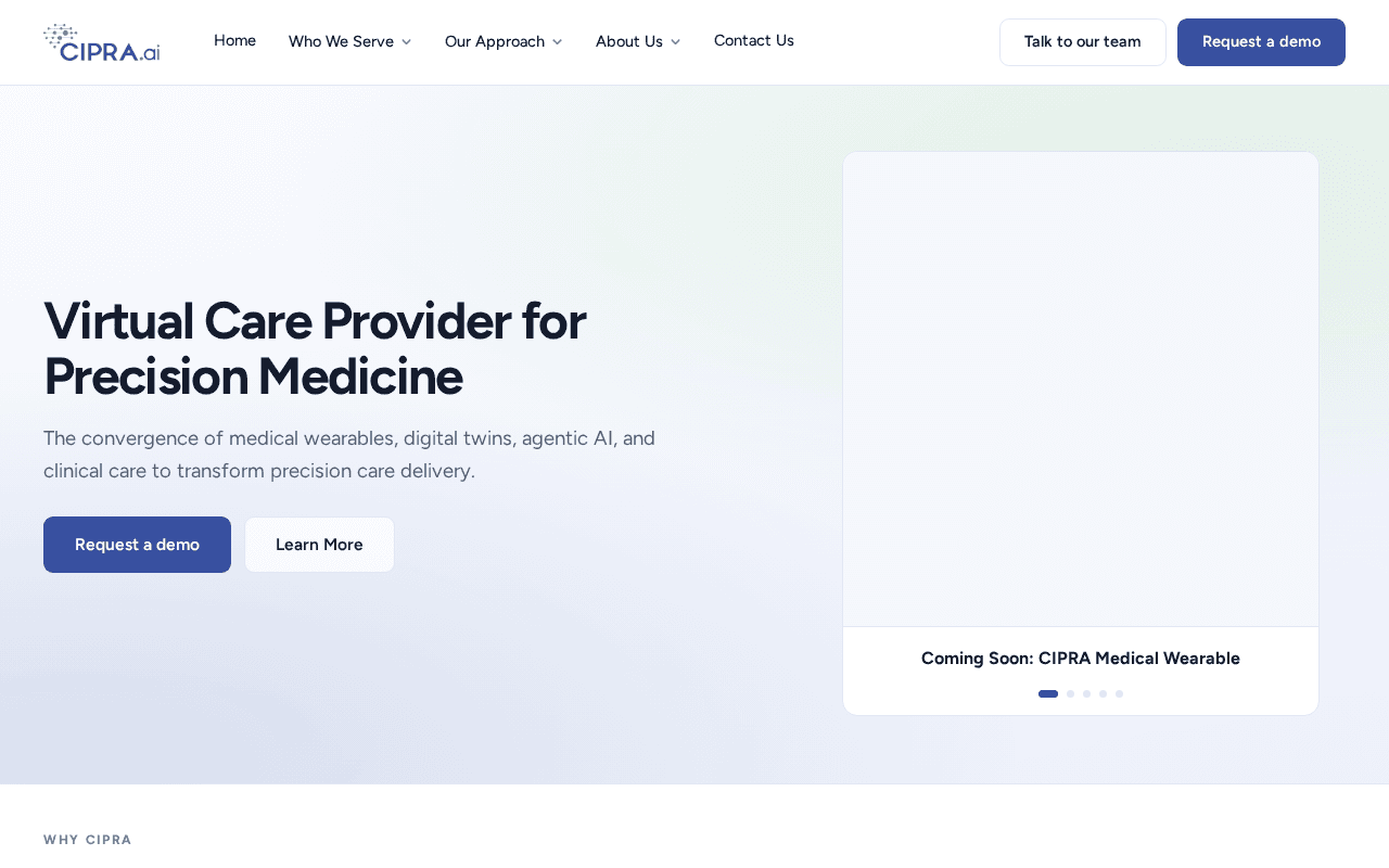 Screenshot of cipra.ai