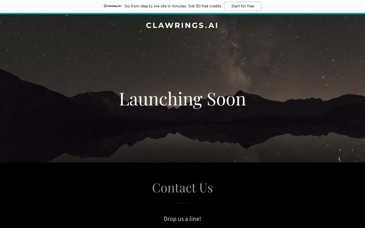 Screenshot of clawrings.ai