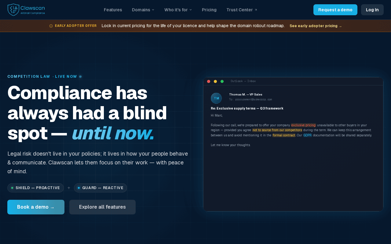 Screenshot of clawscan.ai