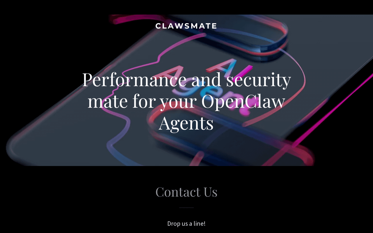 Screenshot of clawsmate.ai