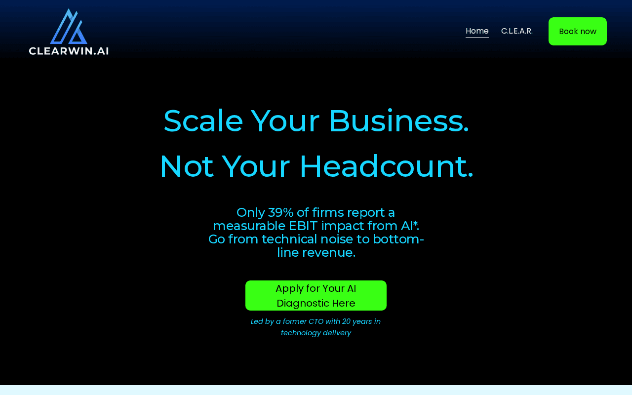 Screenshot of clearwin.ai