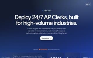 Screenshot of clerked.ai