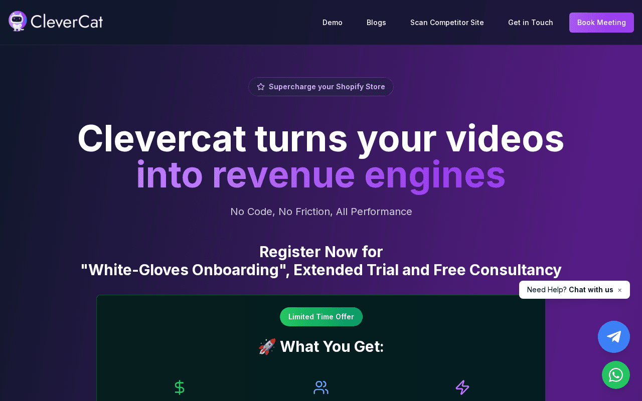 Screenshot of clevercat.ai