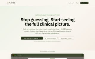 Screenshot of cliniqapp.ai